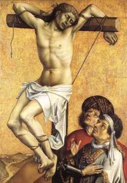 Robert Campin Painting - The Crucified Thief Robert Campin